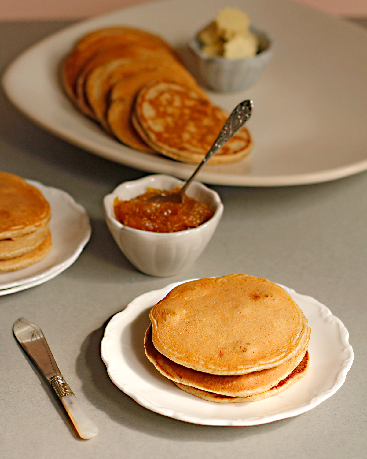 » Amaranth Porridge Pancakes with Vanilla Butter &amp; Pumpkin Jam
