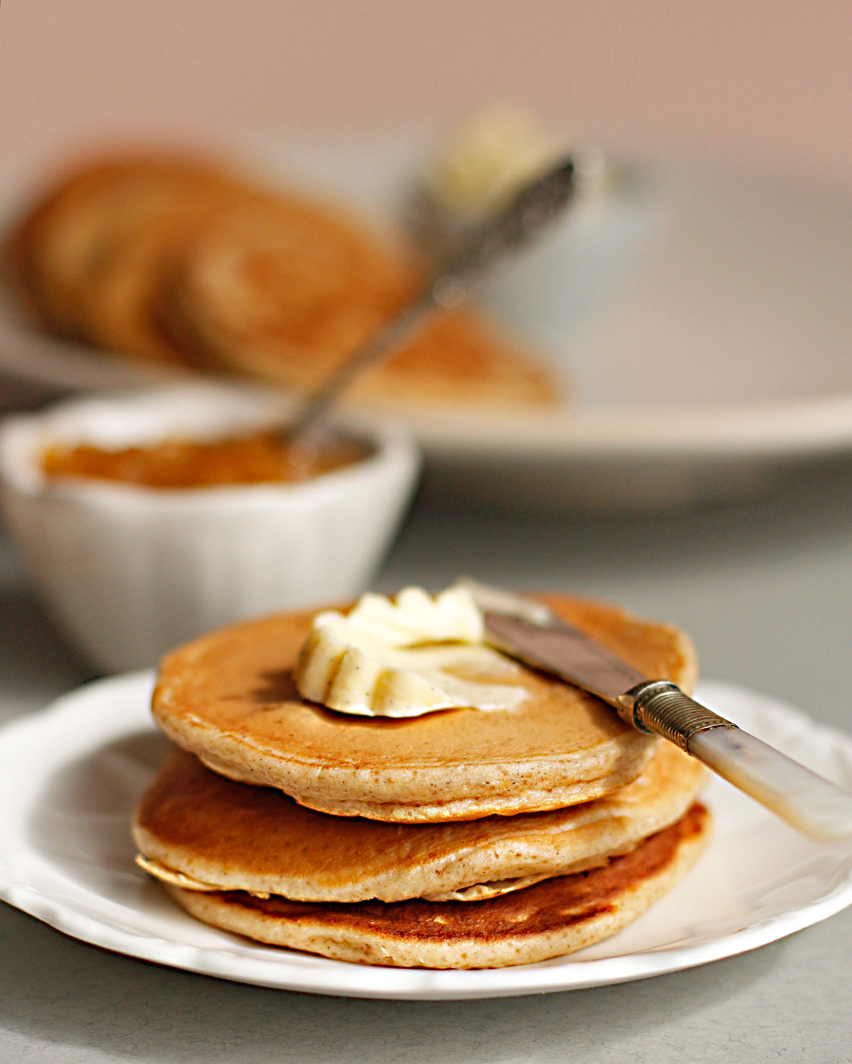 » Amaranth Porridge Pancakes with Vanilla Butter &amp; Pumpkin Jam